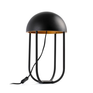 24522 JELLYFISH BLACK AND GOLD TABLE LAMP