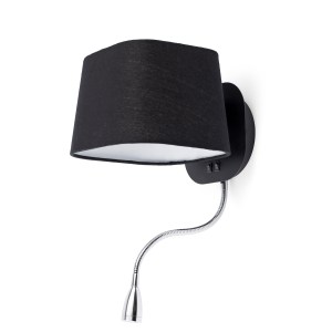 29951 SWEET BLACK READING LAMP WITH LED READER 1L
