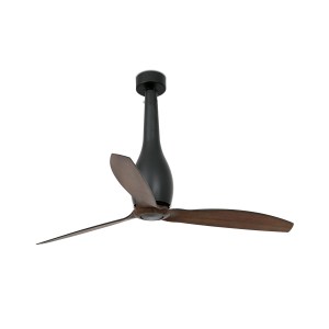 32004 ETERFAN LED MATTE BLACK/WOOD CEILING FAN WITH DC MOTOR