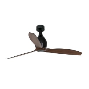 32028 MINI ETERFAN MATTE BLACK/WOOD CEILING FAN WITH DC MOTOR