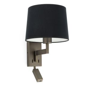 68492-03 ARTIS BRONZE/BLACK WALL LAMP WITH READER