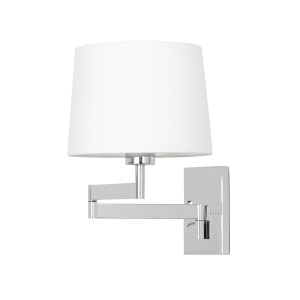 68495-01 ARTIS CHROME/WHITE WALL LAMP WITH ARTICULATED LAMP