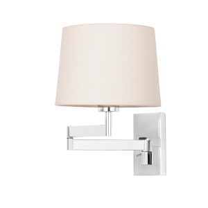 68495-02 ARTIS CHROME/BEIGE WALL LAMP WITH ARTICULATED LAMP