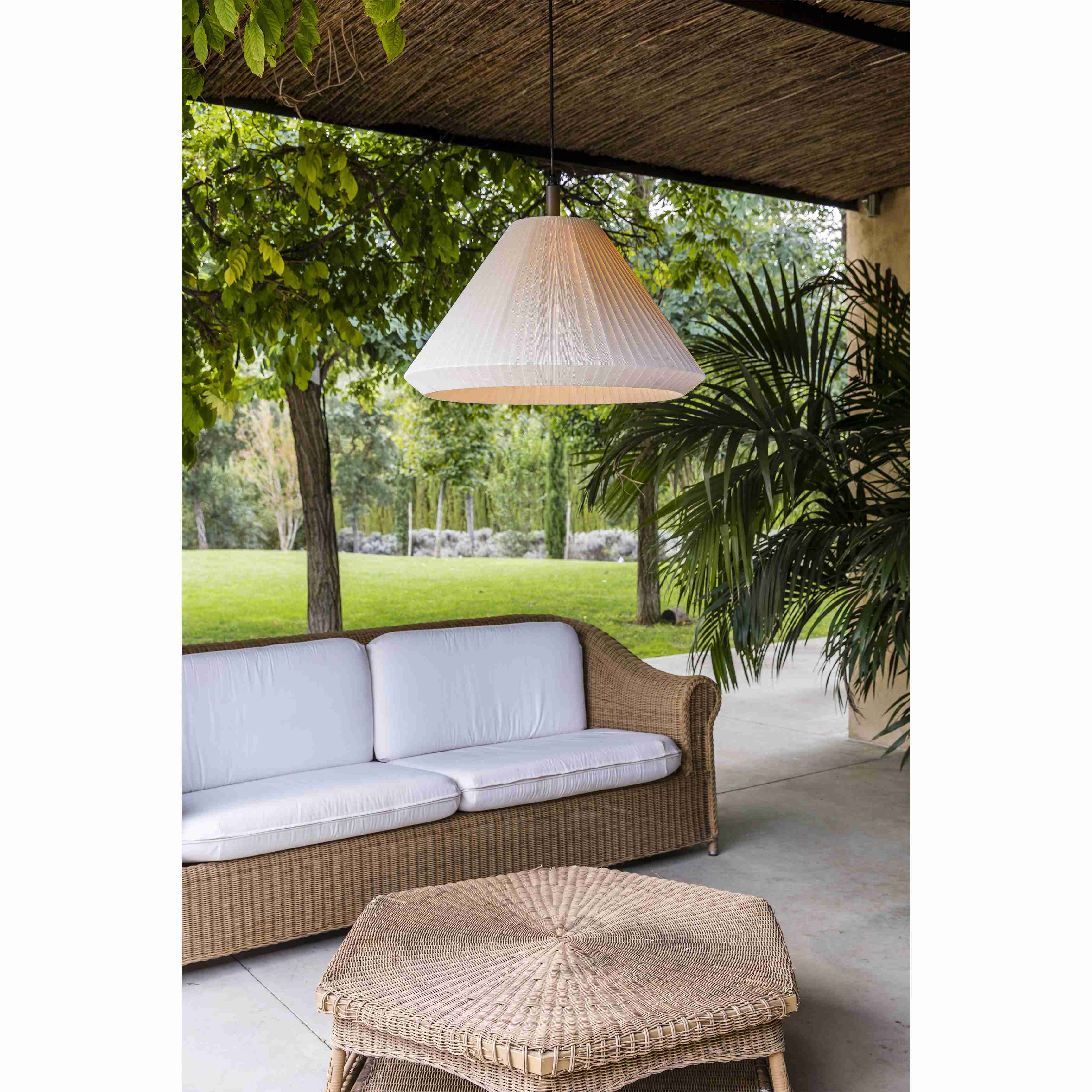 SAIGON Grey/matt white pendant lamp T70 cone cap - Image 2