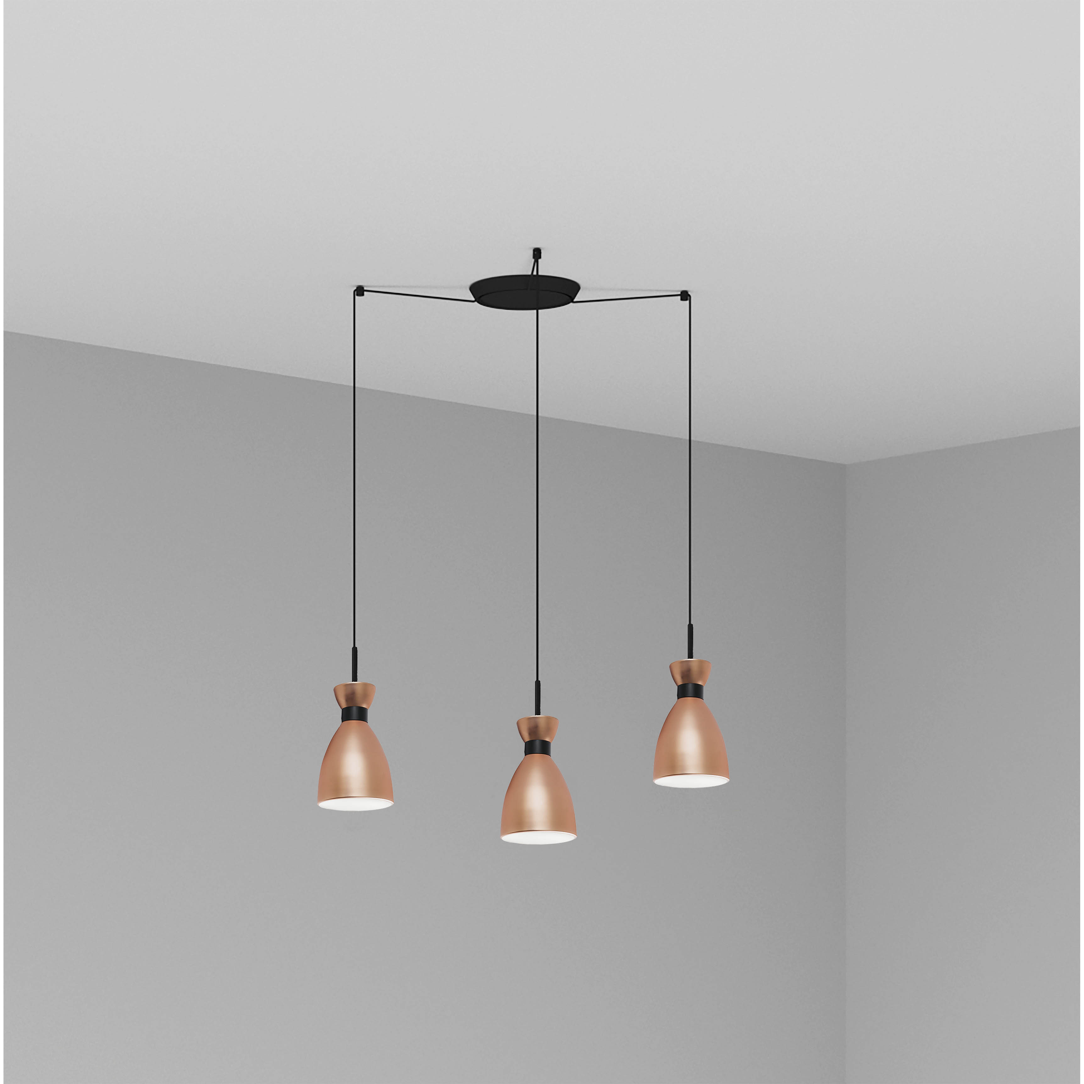 20046-3L RETRO COPPER PENDANT LAMP 3L