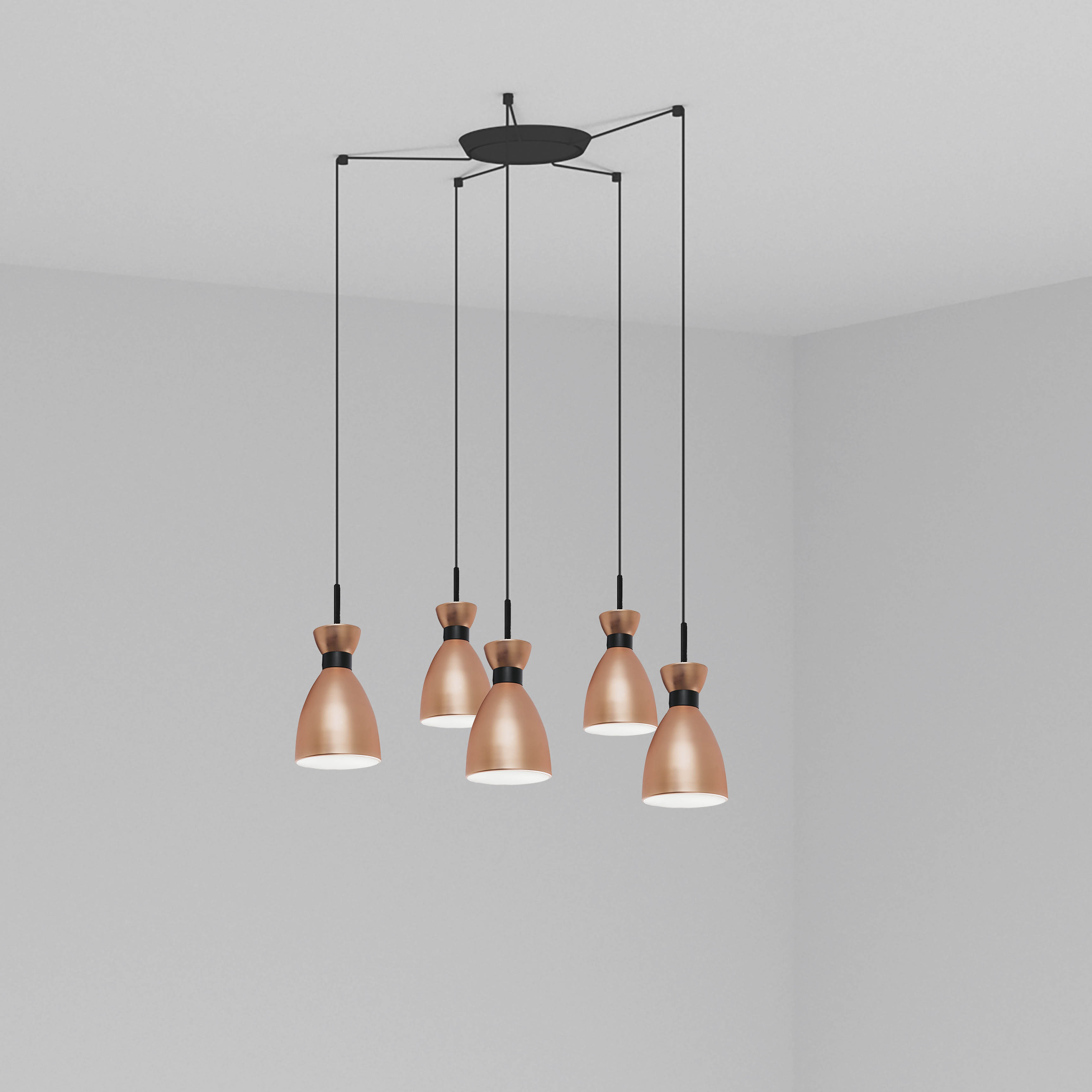 20046-5L RETRO COPPER PENDANT LAMP 5L
