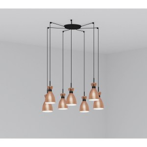 20046-7L RETRO COPPER PENDANT LAMP 7L