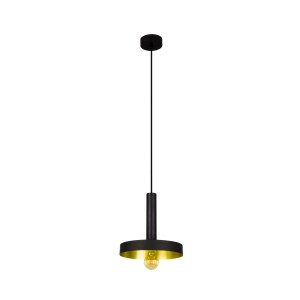 20160 WHIZZ BLACK AND SATIN GOLD PENDANT LAMP
