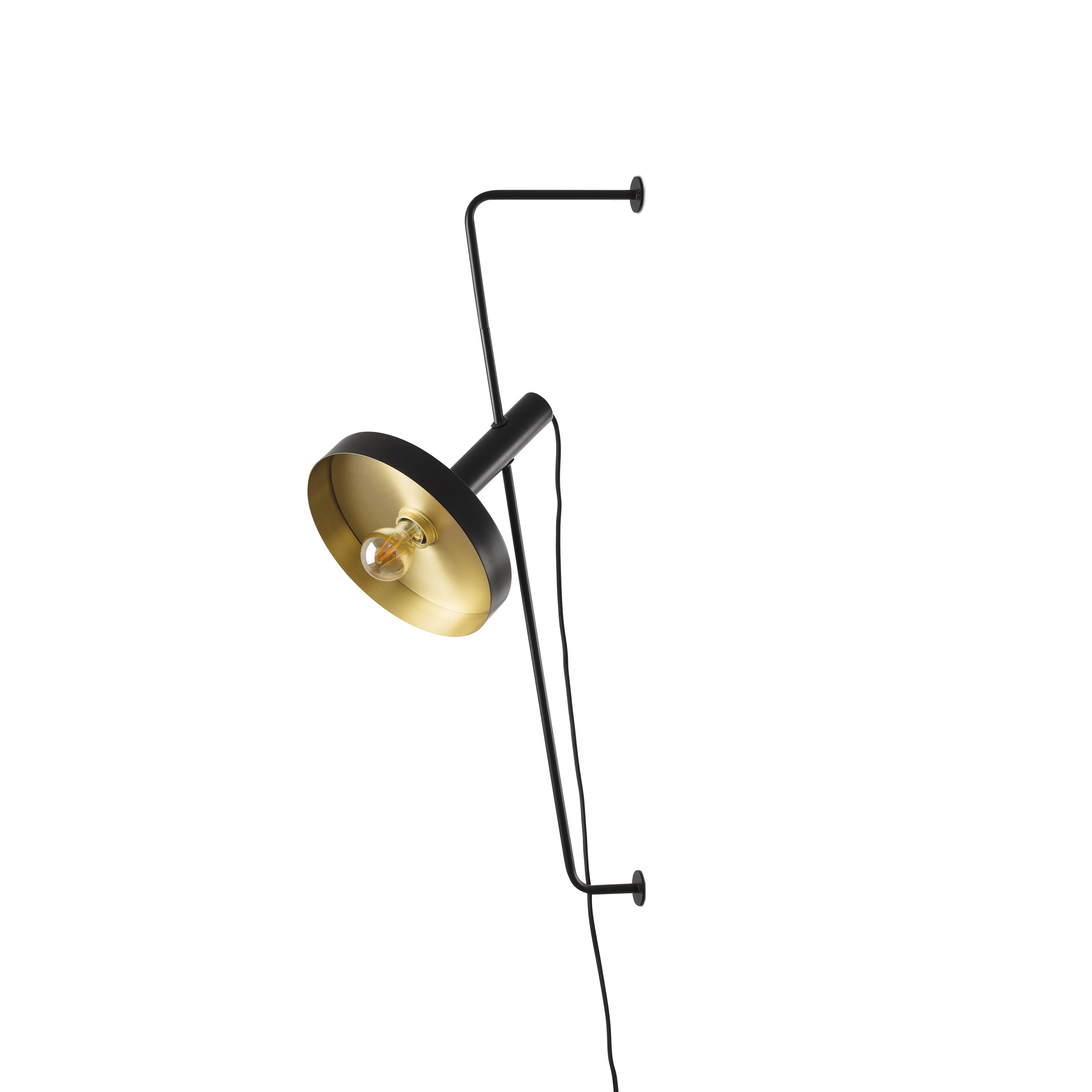 20165-95 WHIZZ BLACK/GOLDEN WALL LAMP - Image 2