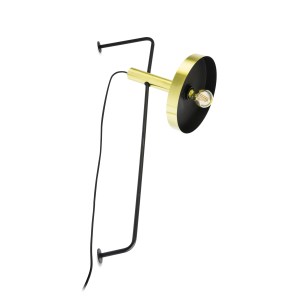 20165-96 WHIZZ GOLDEN/BLACK WALL LAMP