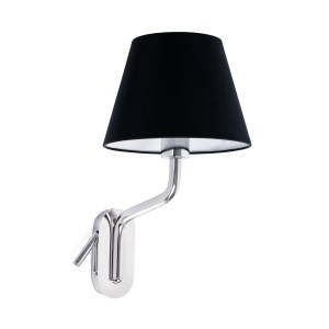24006-12 ETERNA RIGHT CHROME/BLACK WALL LAMP