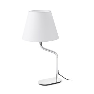 24008-13 ETERNA CHROME/WHITE TABLE LAMP