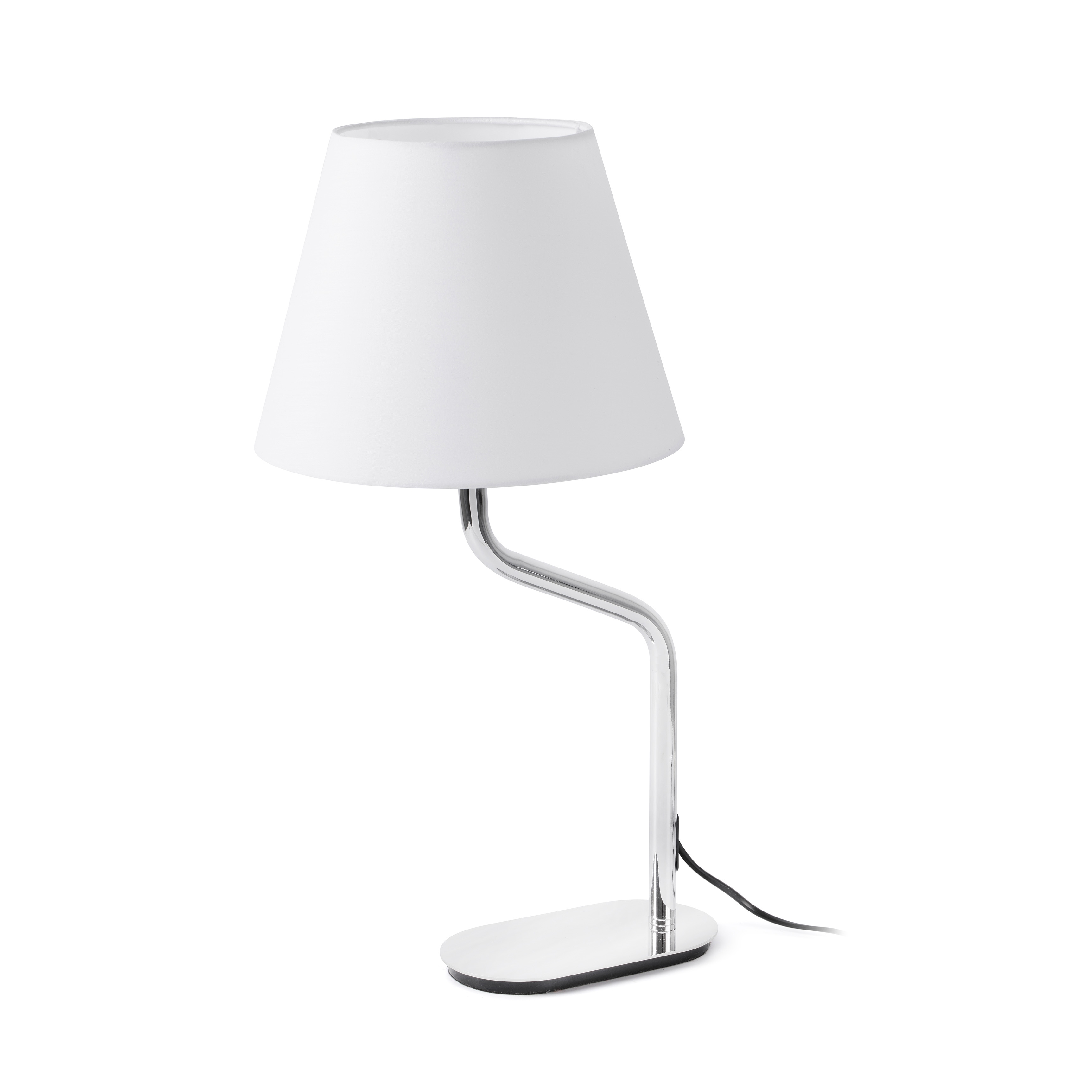 24008-13 ETERNA CHROME/WHITE TABLE LAMP
