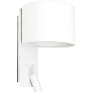 64304 FOLD WHITE WALL LAMP WITH LED READER
