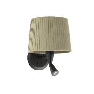 64309-37 SAMBA BLACK/RIBBON GREEN WALL LAMP WITH READER