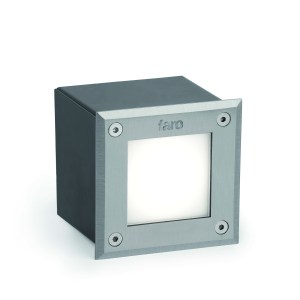 LED-18 Inox square recessed lamp 6000K