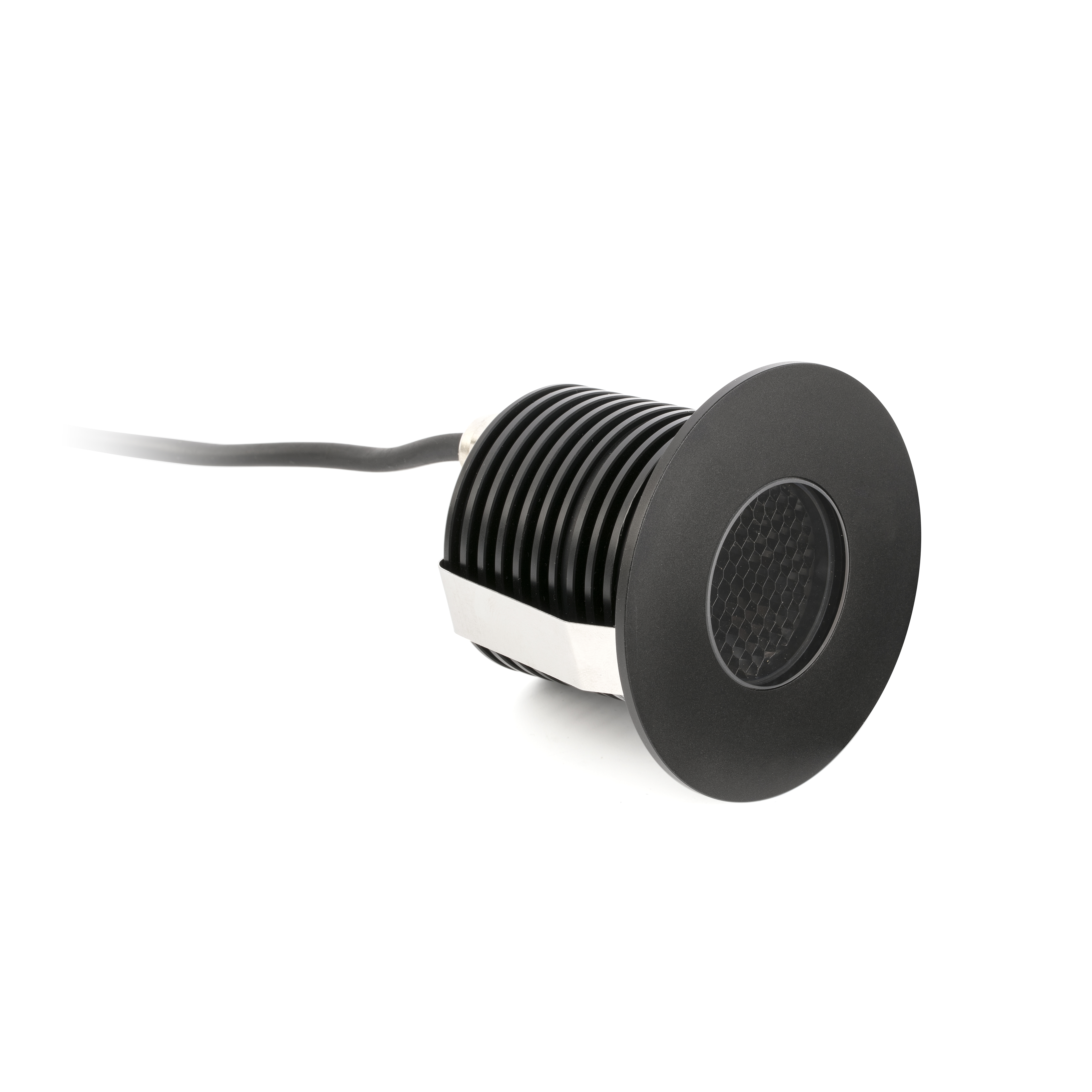 GRUND LED Black inox recessed lamp 7W